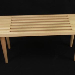 The Nelson Bench with wood legs, slatted bench, Free Shipping 画像 10
