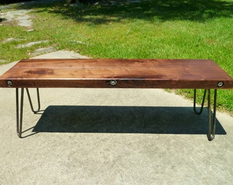 The "Liberty" Bench, solid walnut bench *Free Shipping*