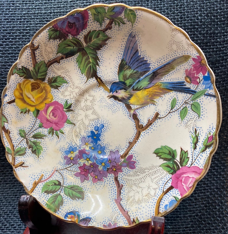 Vintage A J Wilkinson Gold Trim Tea Cup and Saucer Display Stand NOT Included