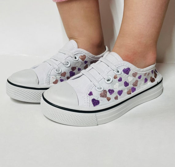 glitter canvas pumps