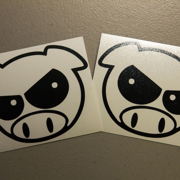 Evil Rally Pig Decal/Sticker Set - 3.3" wide x 4" high