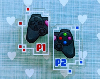 P1 + P2 matching gamer pin set