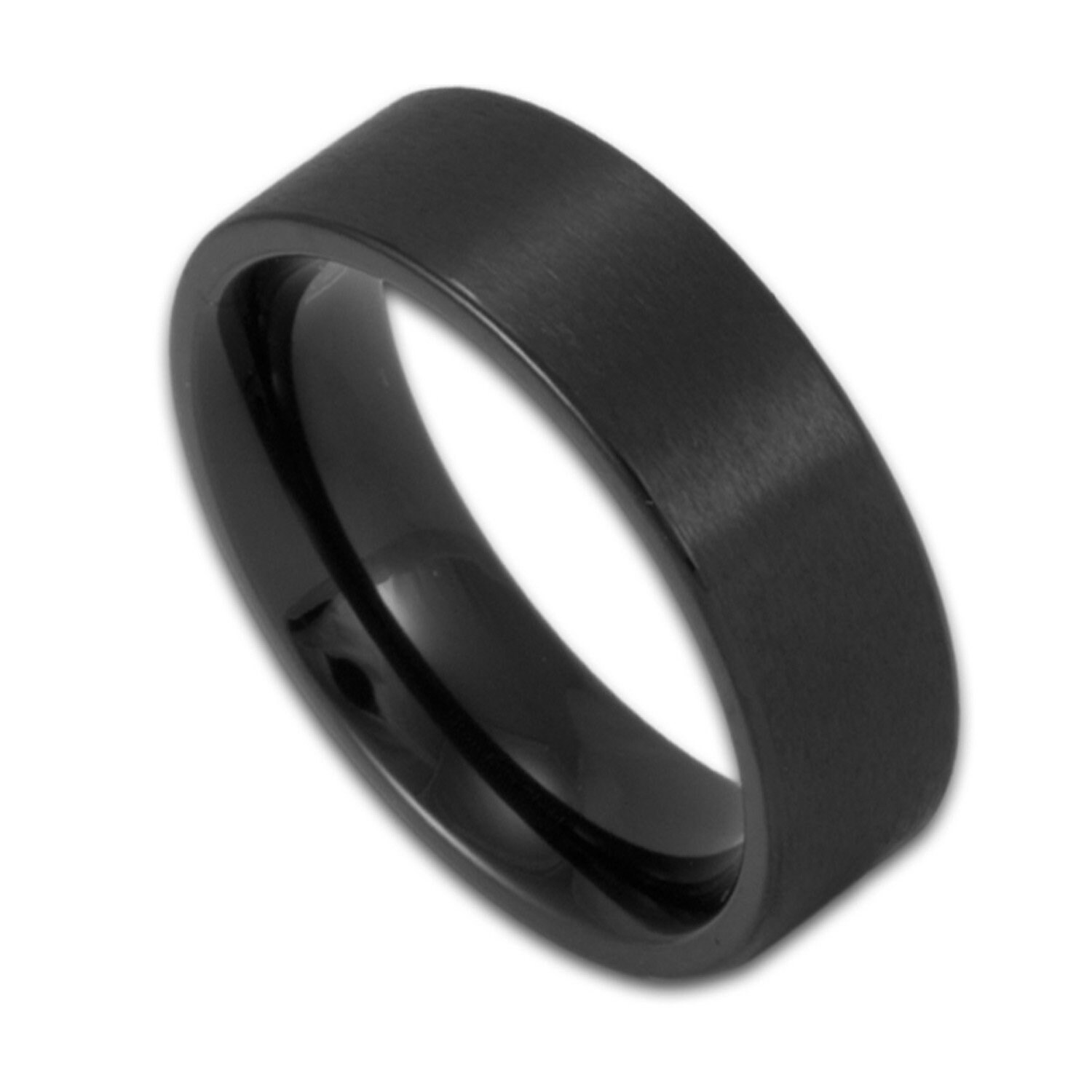 6mm Black Matte Tungsten Ring With Step Down Edges – Northern Royal, LLC