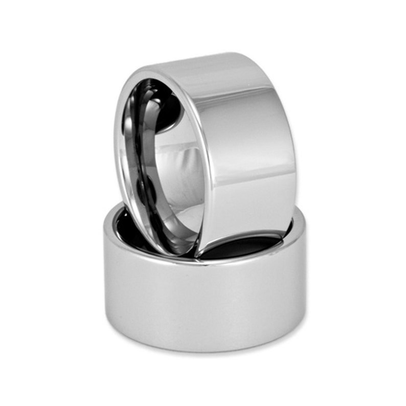 12MM Wide Tungsten Ring Mens Wedding Band or Promise Ring
