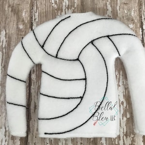 Elf Sweater - ITH Elf Shirt - Volleyball Elf Sweater - In the hoop machine embroidery design - instant download - Inspired Friends