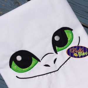 Dragon Eyes Machine Applique Embroidery Designs for Towel or Tee