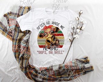 Cow Heifer Print - Sublimation Transfer - Ready To Press - Press On Transfer - Cow oh well print