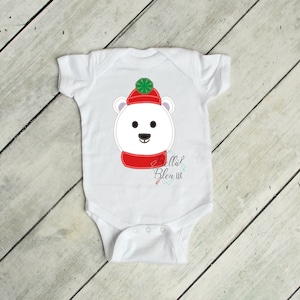 Christmas Embroidery Design - Polar Bear with Scarf   - Machine Embroidery Design - Instant Download