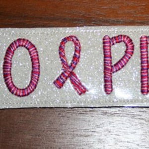 ITH in the hoop Breast Cancer Hope Bracelet machine embroidery
