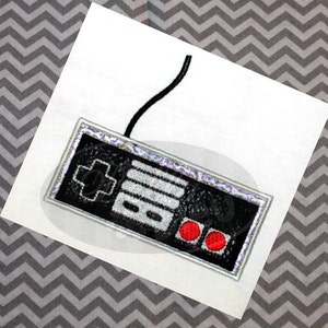 NES Controller Gamer Game Applique Saying  Machine Embroidery Design