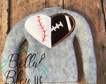 Elf Sweater - ITH Elf Shirt - Football Softball Baseball Elf Sweater - In the hoop machine embroidery design - instant download