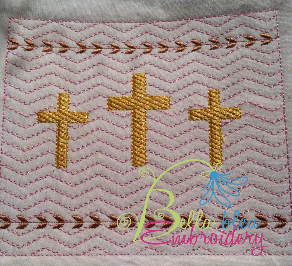 Faux Smocking Cross Easter Religious Machine Embroidery Design Instant ...