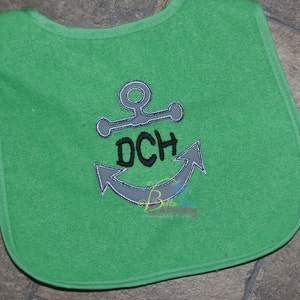 Monogram Ankare Split Maskinapplikation Broderidesign Design