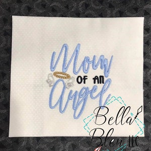 Angel religious - Mom of an Angel - Angel Wings - Machine Embroidery Design