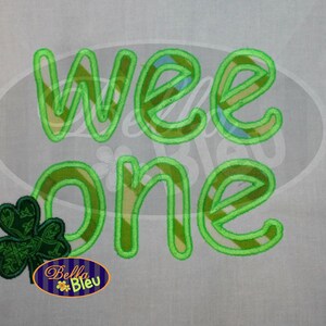 St Patrick&#39;s Day Irish Wee One Applique Embroidery Designs Design Monogram Instant download