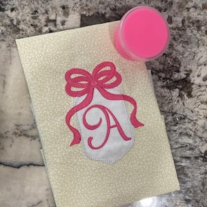 Bow Monogram Frame - Bow Embroidery - Monogram Frame - Embroidery Design - Instant Download