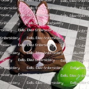 ITH Easter Bunny Treat Bag - In the Hoop treat bag - Easter Bunny  - Instant Download - Machine Embroidery Design