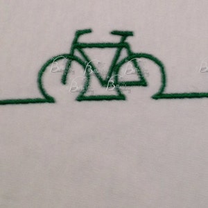 EKG Heartbeat of a Biker Bike fill machine Embroidery Designs Design