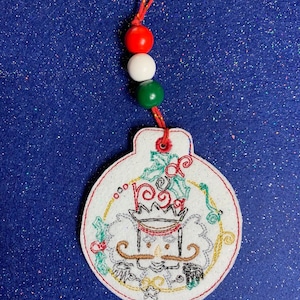 Christmas Embroidery Design, ITH Nutcracker Ornament Embroidery Design,  Instant download