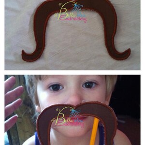 Western Sheriff mustache applique embroidery design Just a simple but not boring Mustache instant download