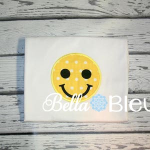 Emoji Smiley Happy face, Emoji Smiley face Machine embroidery applique designsInstant Download