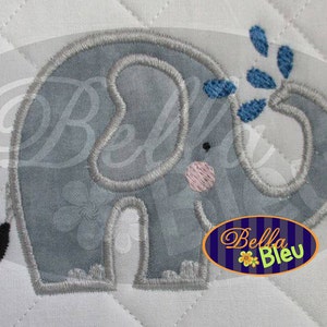 Zoo Animal Ellie the Elephant Machine Applique Embroidery Designs Design instant download