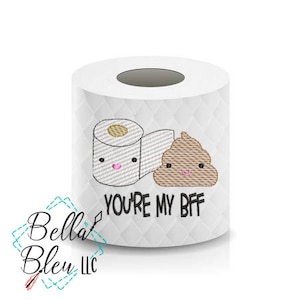 Toilet Paper Machine Ricamo Design - Disegni carta BFF - Best Friends Forever TP - Download istantaneo