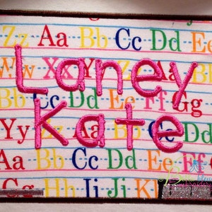 Back to School Monogram Chalkboard Applique Embroidery Designs Design