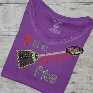 Halloween Witches Escoba Máquina Applique Bordado Diseños Diseño 3 tamaños