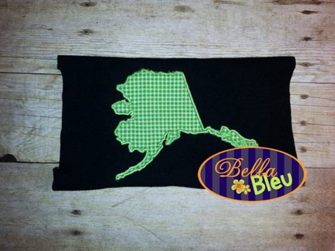 Alaska State Applique Embroidery Design Monogram - Etsy