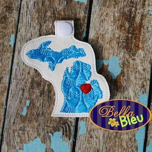 ITH in den Reifen gefüllt Michigan State Key Gepäck Tag Fob Schlüsselanhänger Maschine Stickerei Instant Download