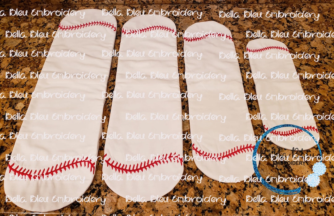 ITH Burp Cloth Embroidery Design - Baseball Softball Burp Cloth - 4 ...