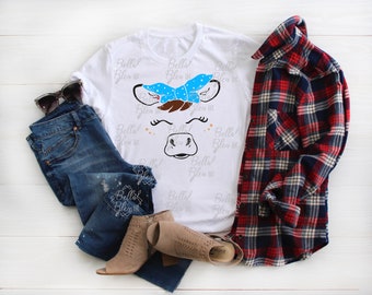 Cow Face Print - Cow farm Print - Sublimation Transfer - Ready To Press - Press On Transfer