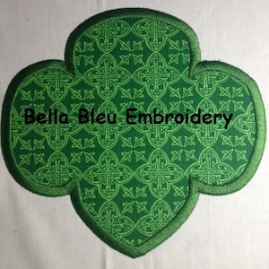 Scout Trefoil Applique Embroidery Design Girl Instant Download