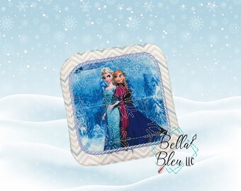 ITH mok tapijt - In the Hoop kerstmok tapijt - sneeuwvlokken stipple - direct downloaden - machineborduurontwerp