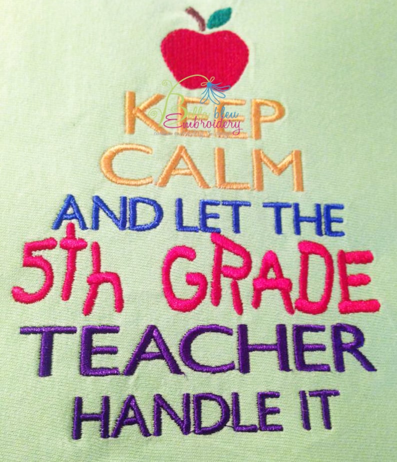 Keep Calm and Let the Fifth 5th Grade Teacher Machine - Etsy