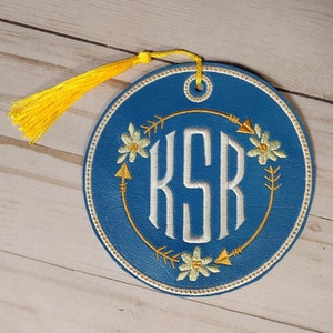 Floral Monogram Frame Embroidery Design -  Monogram frame Embroidery Design- Instant Download