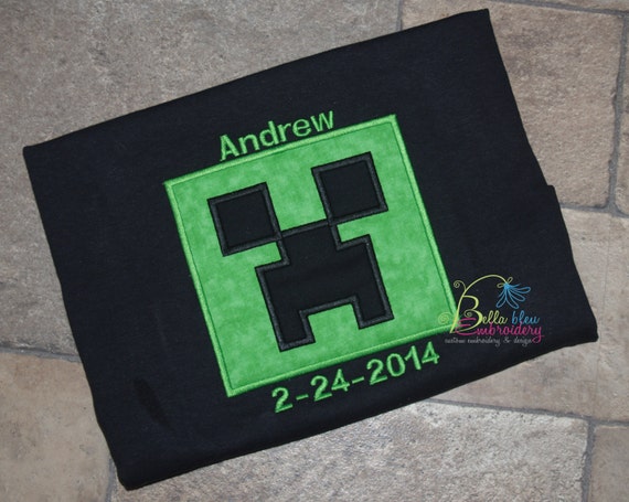 Creeper Mine Applique Craft Embroidery Design Instant Download Etsy Canada