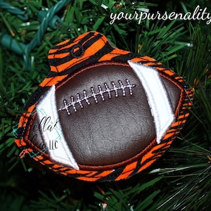 ITH Christmas Ornament - Football Ornament - In the hoop machine embroidery file - instant download