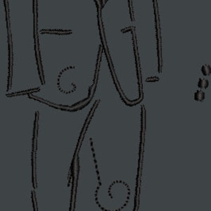 Wedding Tuxedo Embroidery design - Satin outline wedding tux groom embroidery design -  Groom design - Instant Download