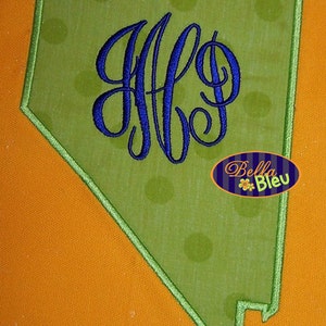 Nevada State Applikation Stickerei Design Monogramm
