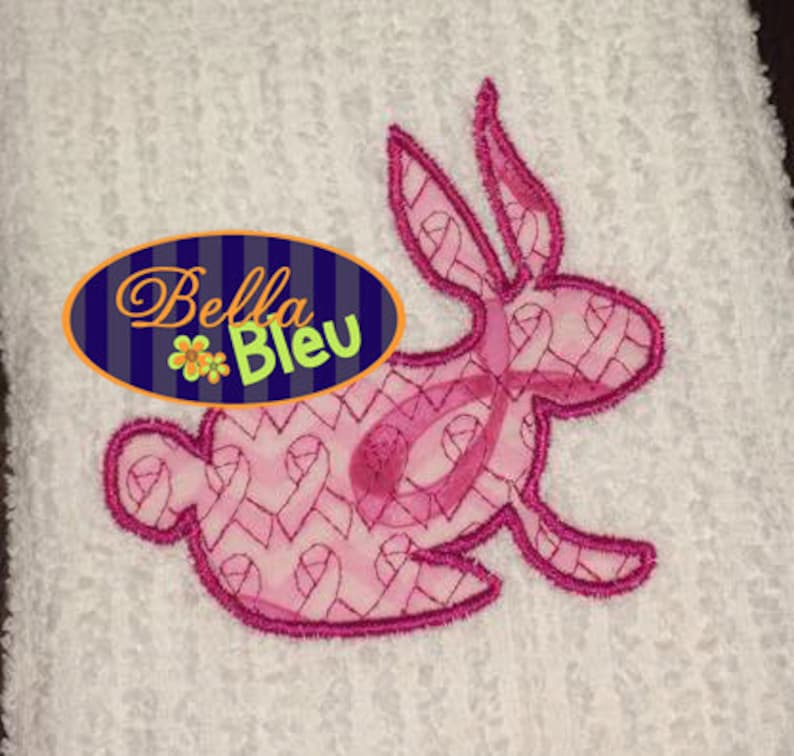 Beautiful easter bunny rabbit with breast cancer motif  etsy france Beautiful easter bunny rabbit with breast cancer motif  etsy france
