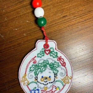 Christmas Embroidery Design, ITH Mrs Claus Ornament Embroidery Design,  Instant download