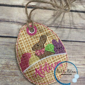 ITH Easter Ornament - In the Hoop ornament - Easter Ornament  - Instant Download - Machine Embroidery Design