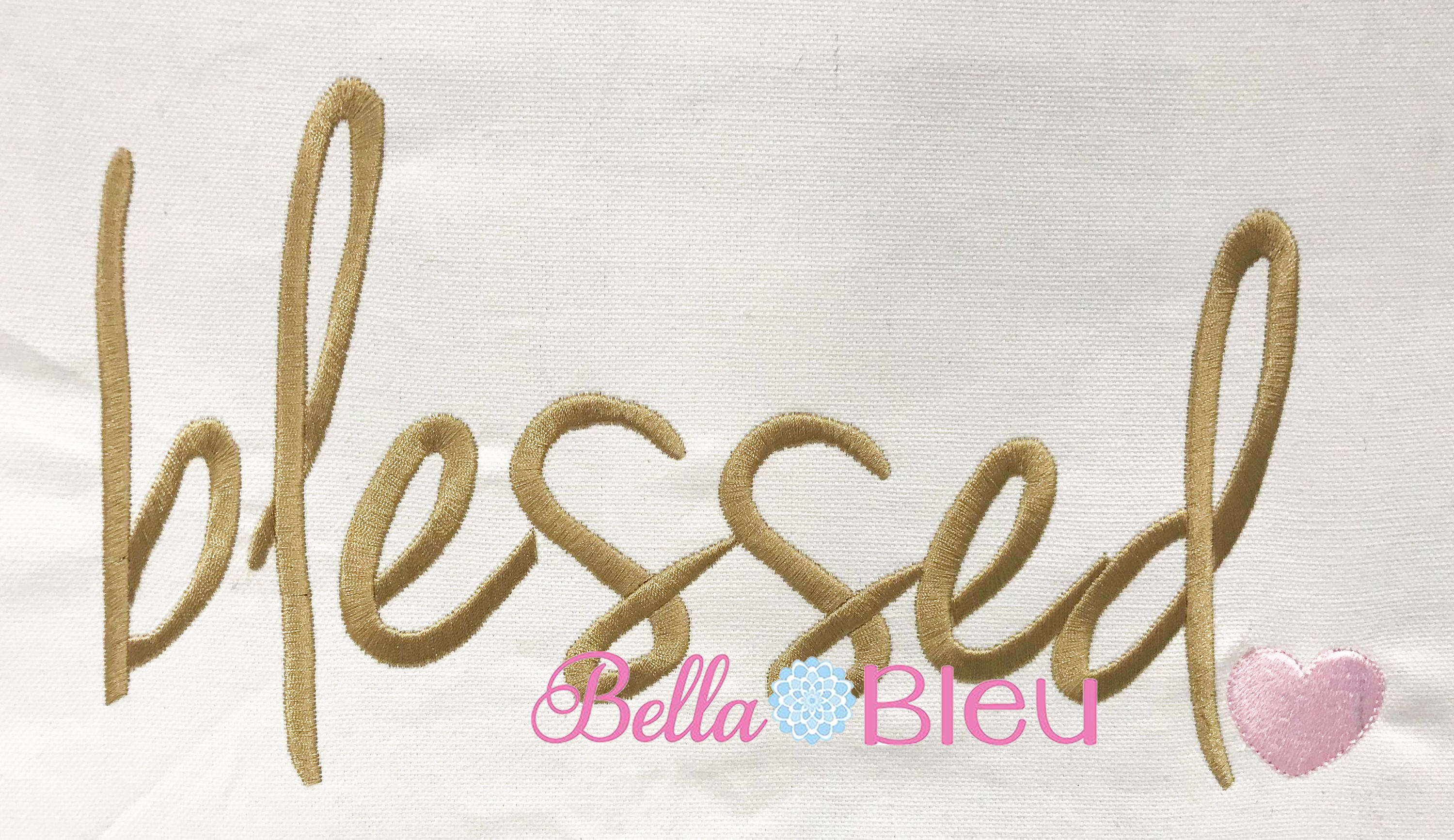 Blessed with heart Embroidery Design Blessed Machine Etsy