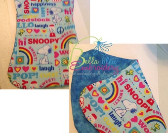 In the Hoop Baby Burp cloth  Embroidery Applique design machine 3 sizes