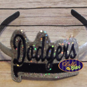 ITH in the hoop Dodgers Sports Headband Topper  machine embroidery