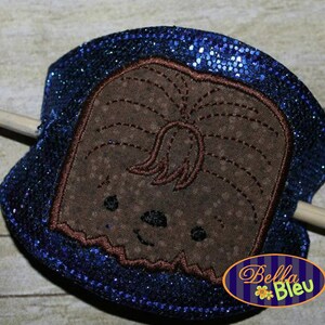 ITH in the hoop Chewie barrette Pony tail holder machine embroidery Instant download