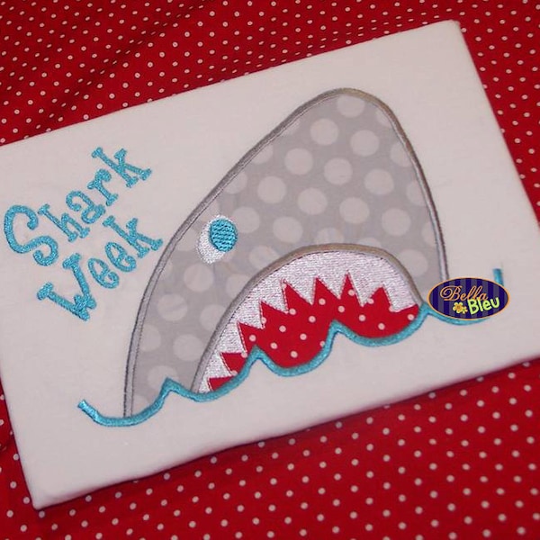 Shark Sea Life Applique Embroidery Designs Design Instant download