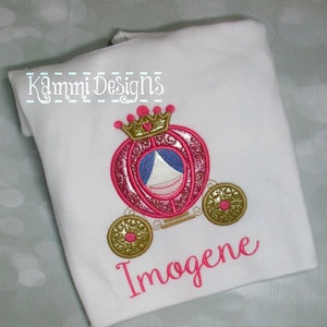 Princess Carriage Applique Machine Embroidery Designs Design instant download